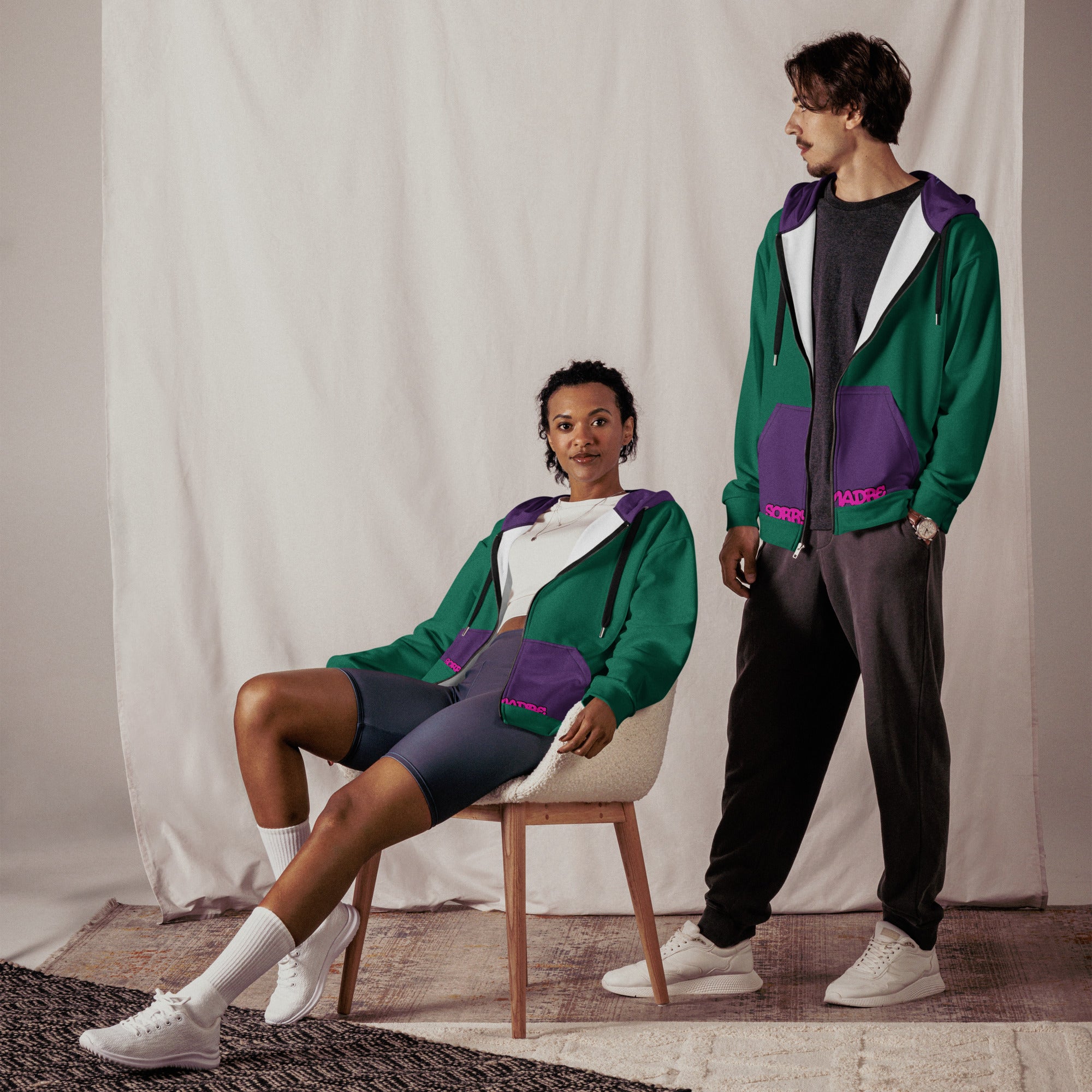 SorryMadre | Monkey | Unisex zip hoodie