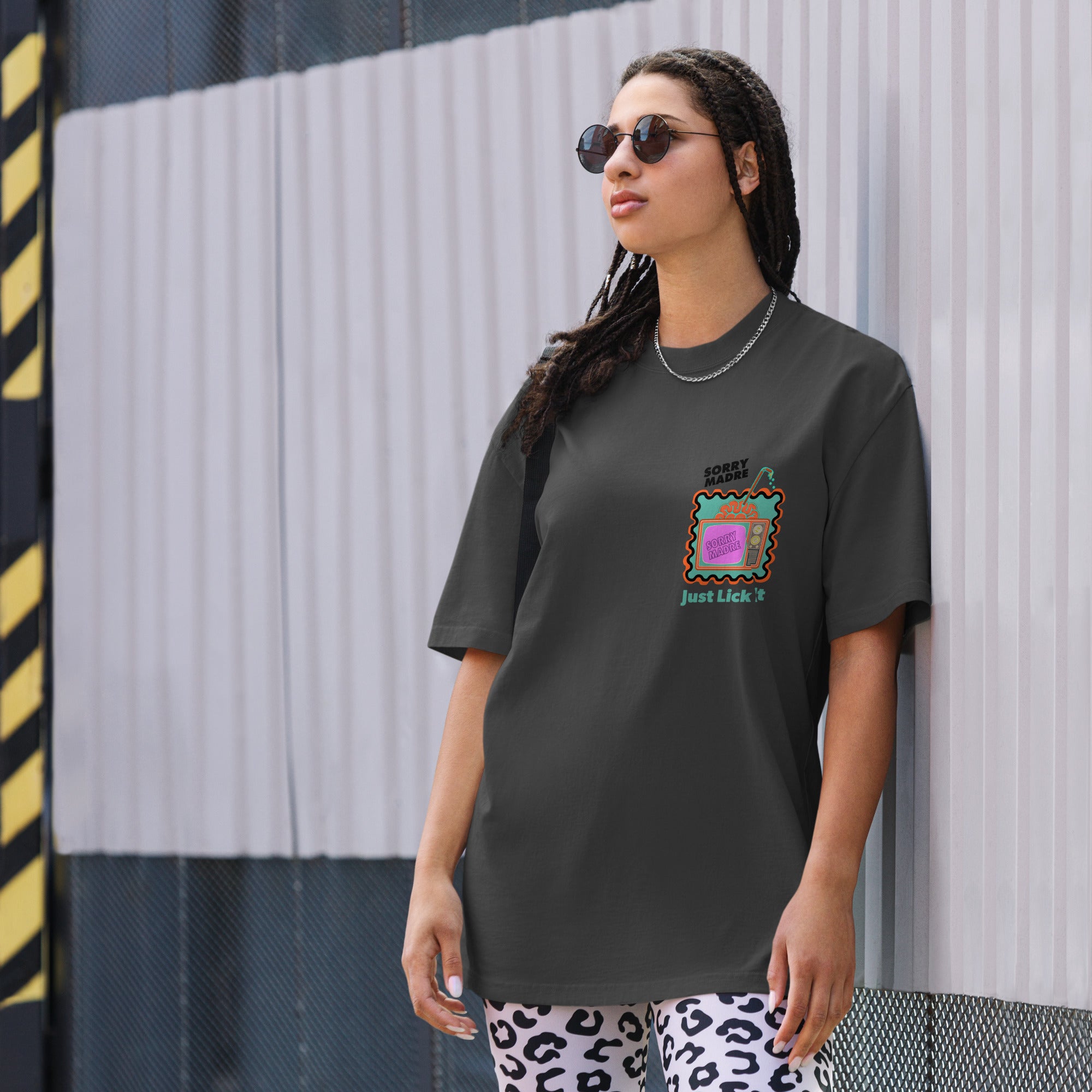 SorryMadre | Lick It | Oversized faded t-shirt