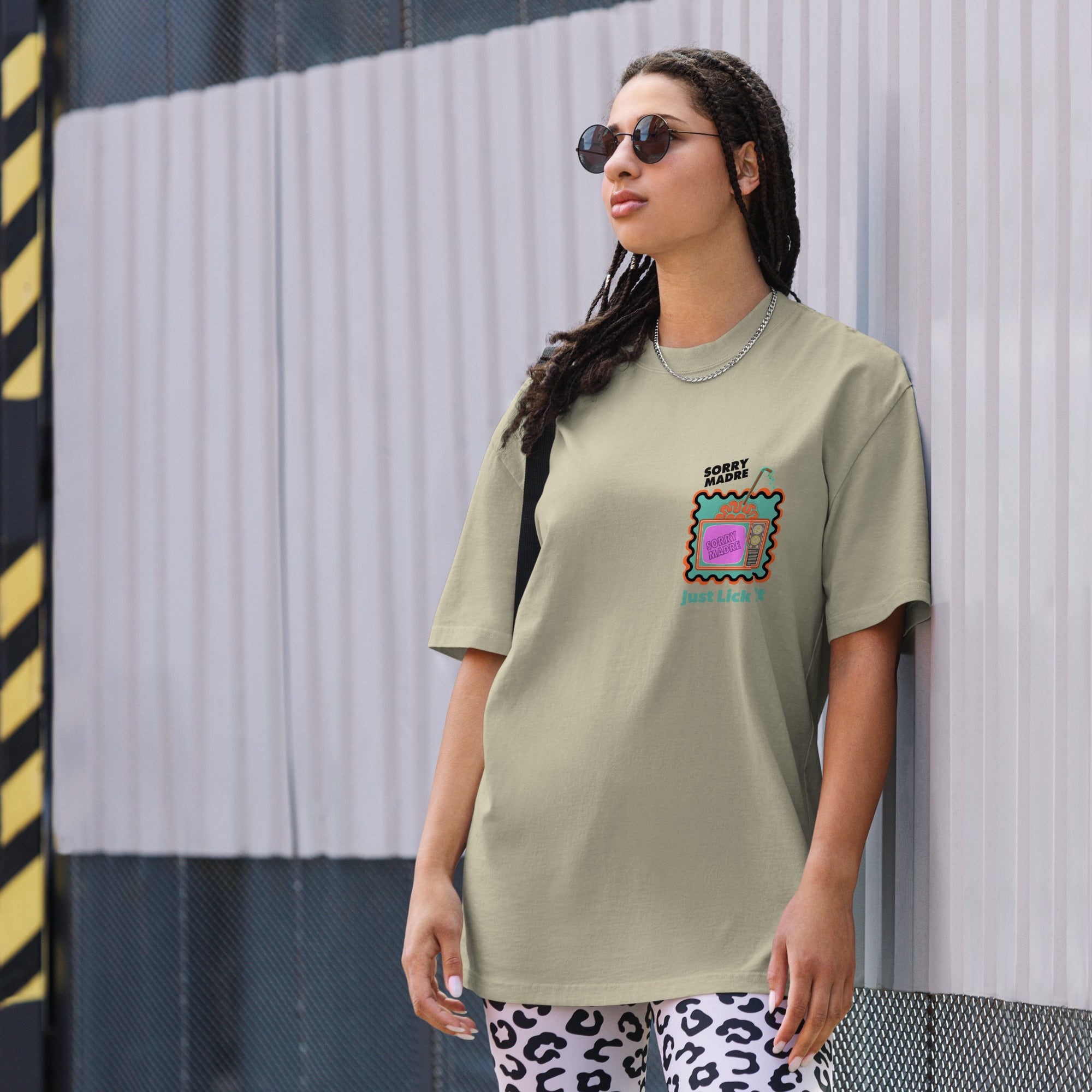 SorryMadre | Lick It | Oversized faded t-shirt