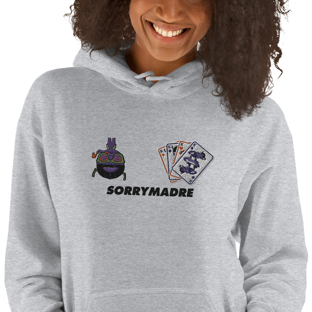 SorryMadre | Cards on board | Premium Embroidered Hoodie