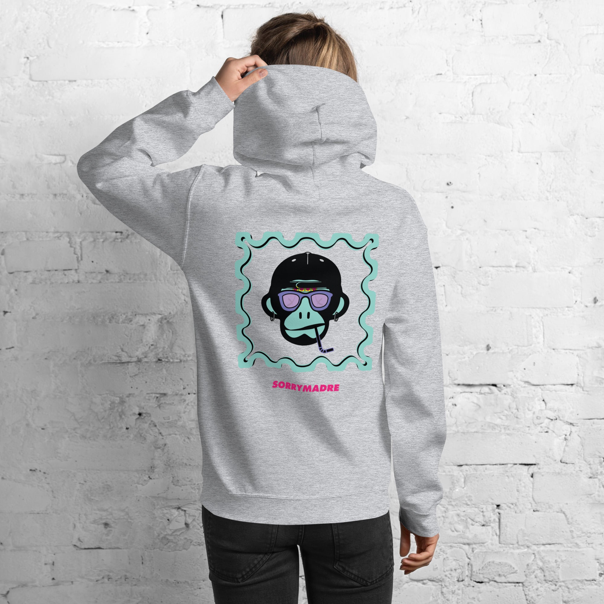 SorryMadre | Monkey | Embroidered Hoodie