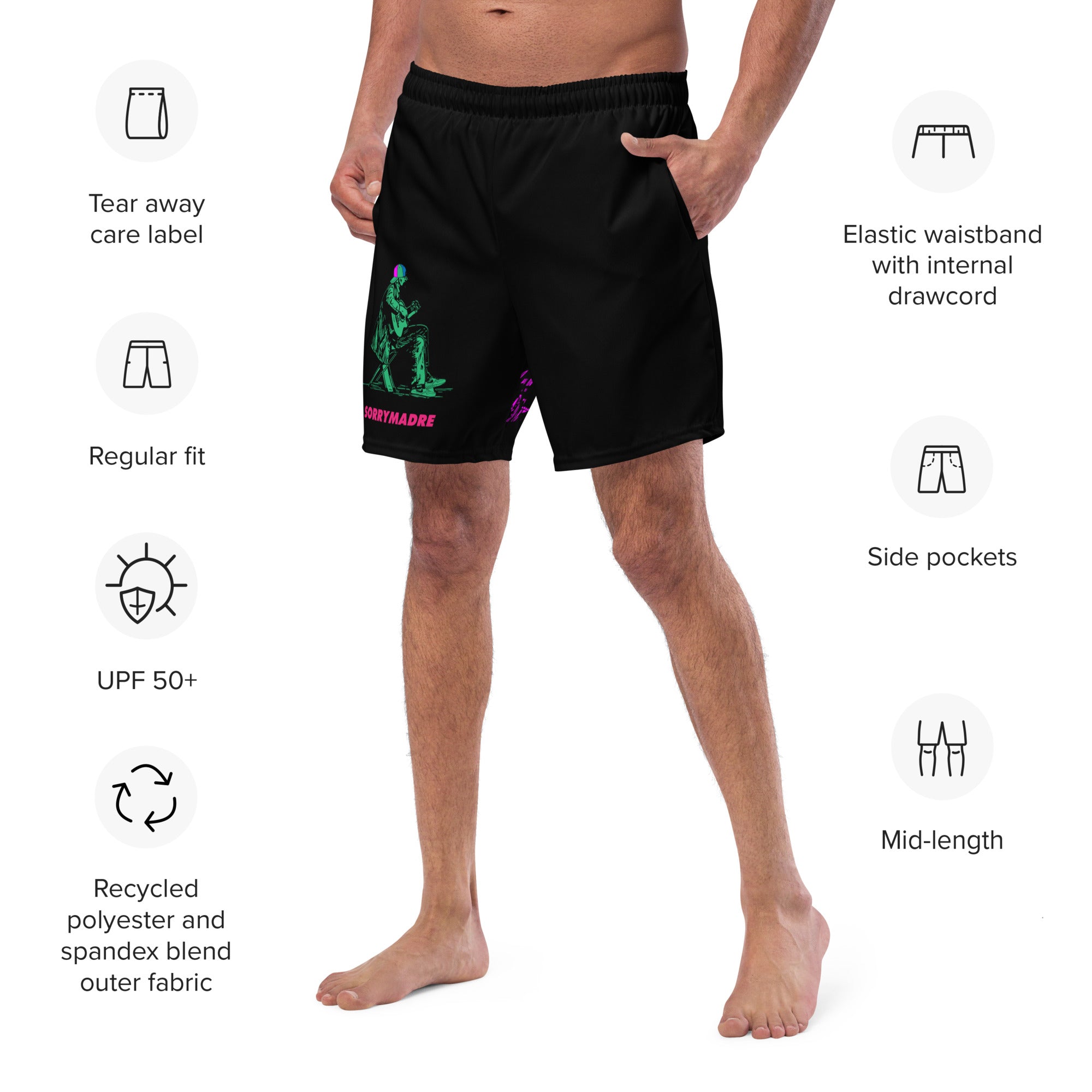 SorryMadre | PEACE | Swim trunks