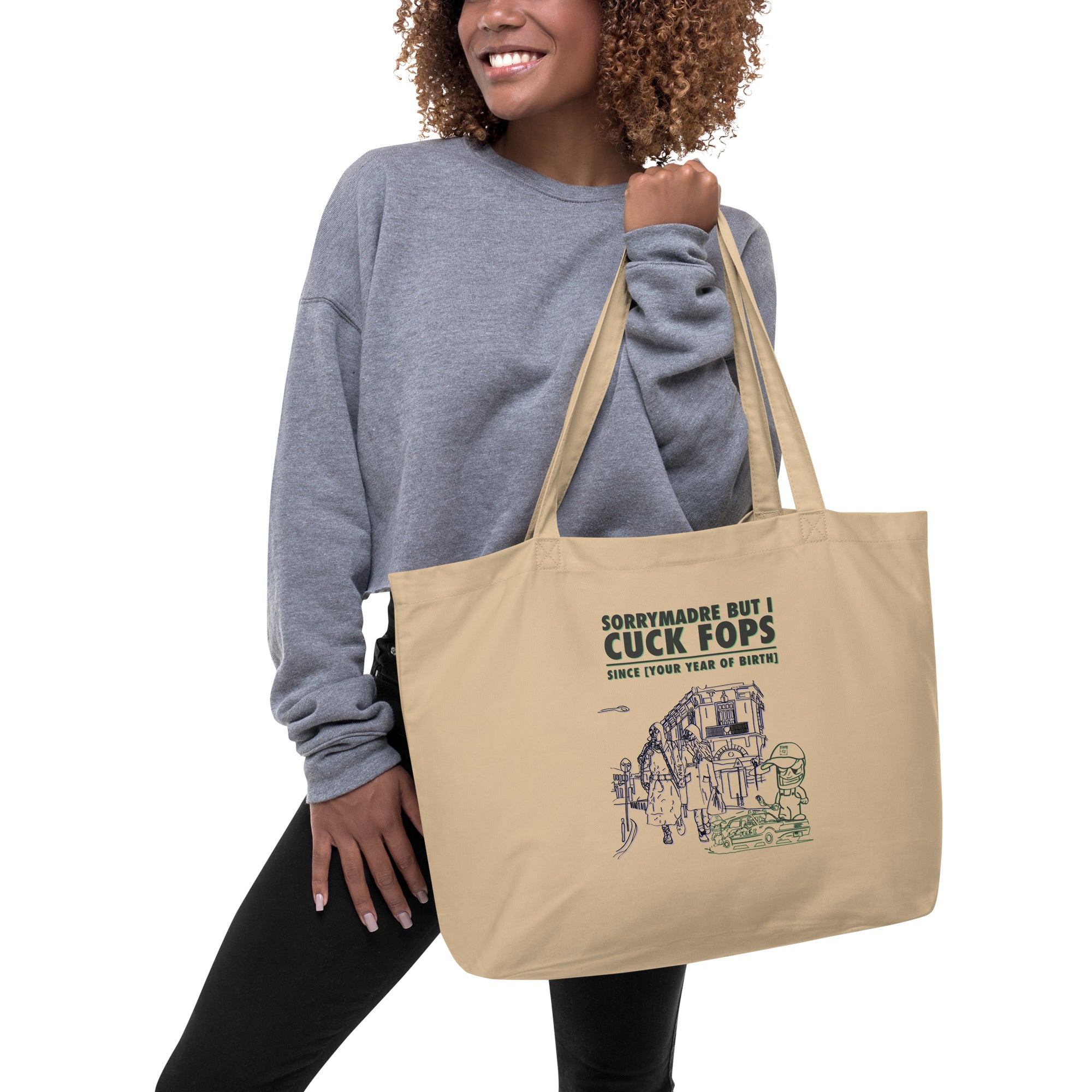 SorryMadre | Cuck Fops | Large organic tote bag