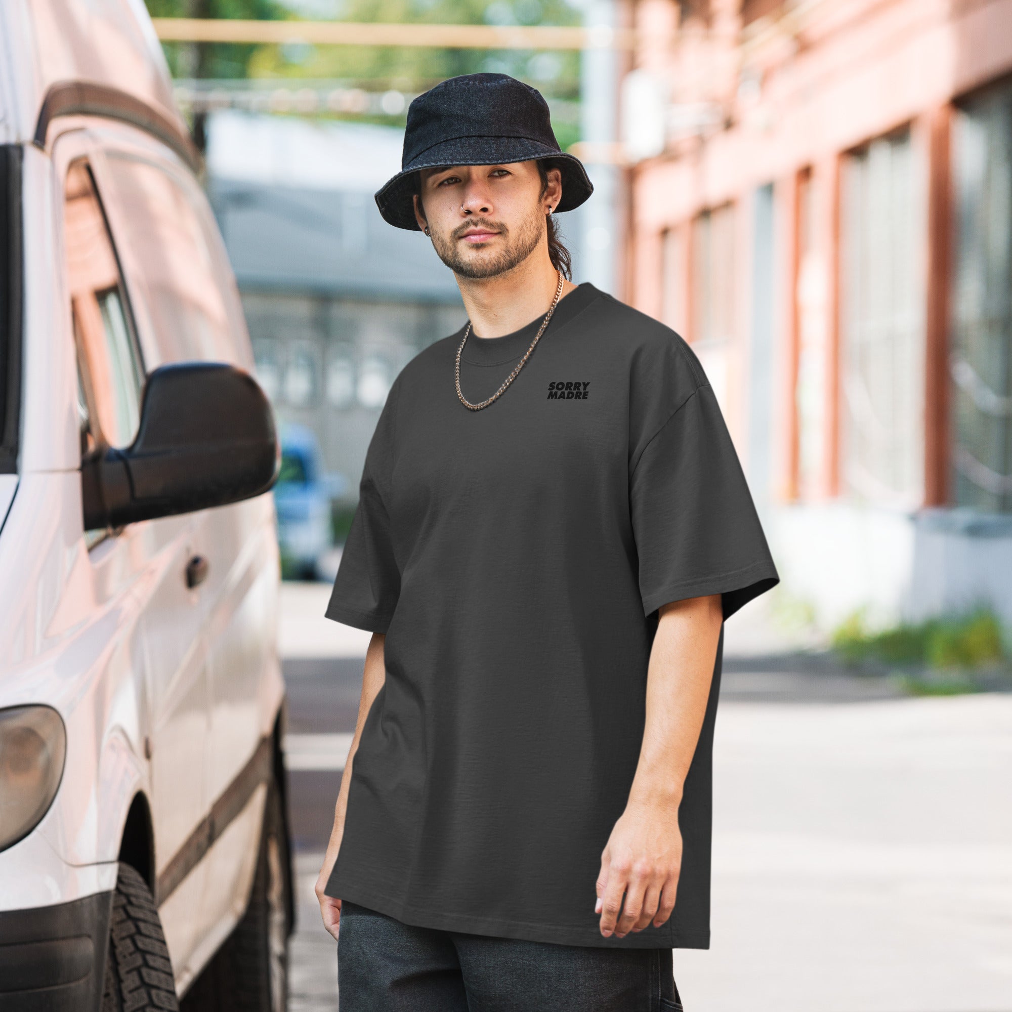 SorryMadre | Droppin' the Beat | Oversized faded t-shirt