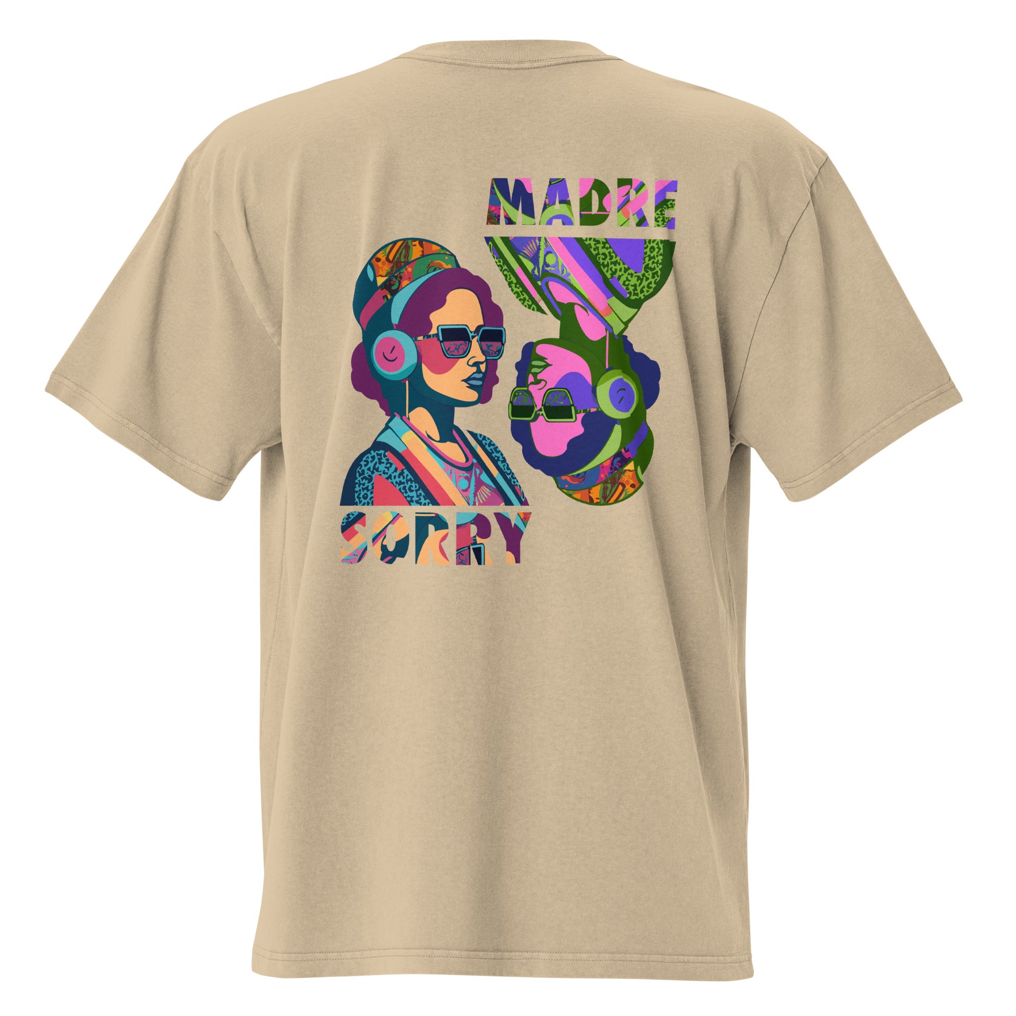 SorryMadre | Droppin' the Beat | Oversized faded t-shirt