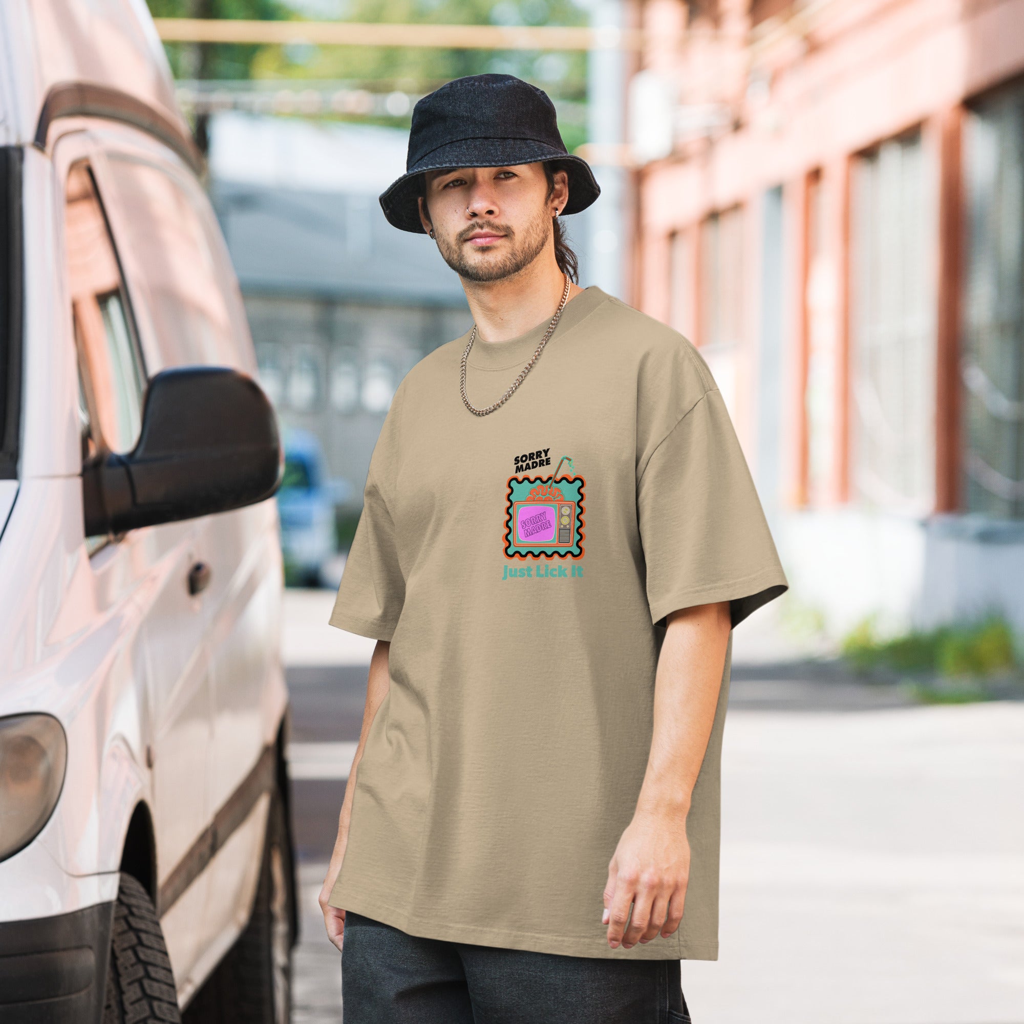 SorryMadre | Lick It | Oversized faded t-shirt