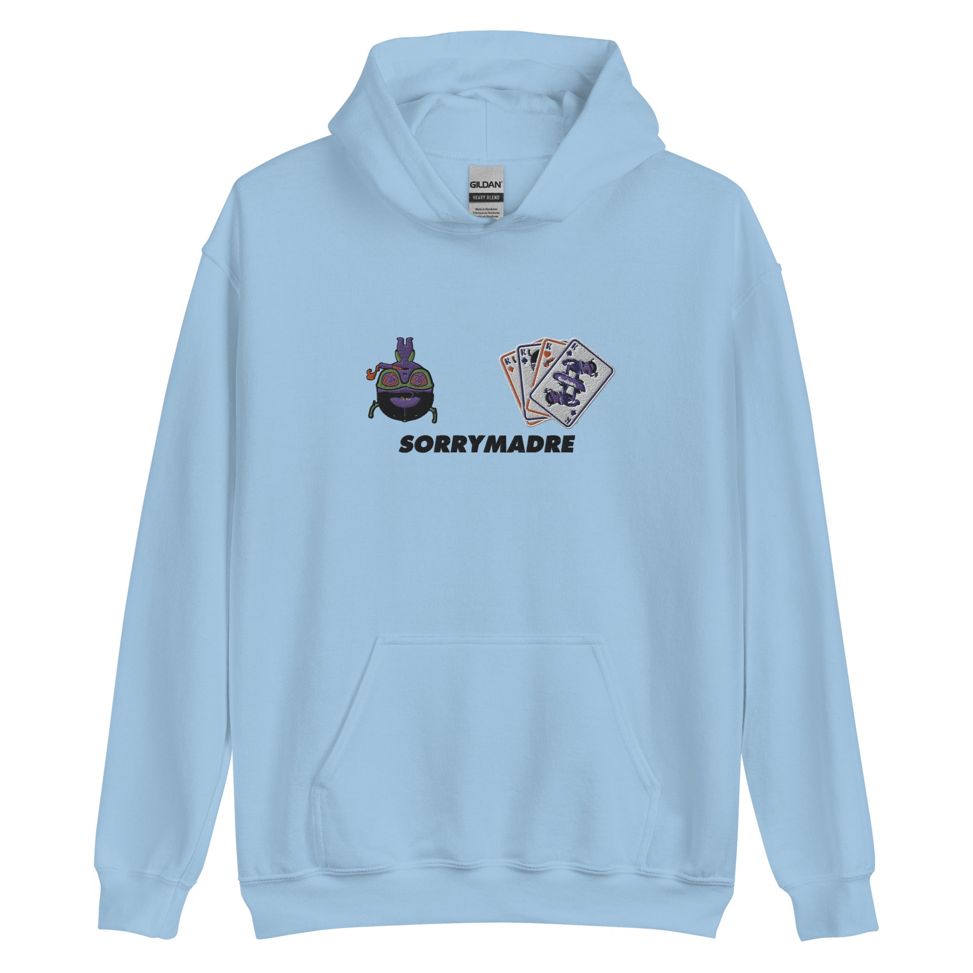 SorryMadre | Cards on board | Premium Embroidered Hoodie