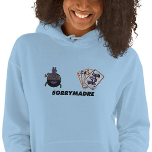SorryMadre | Cards on board | Premium Embroidered Hoodie