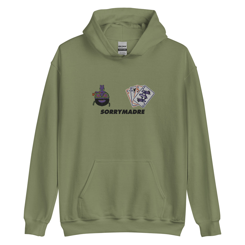 SorryMadre | Cards on board | Premium Embroidered Hoodie