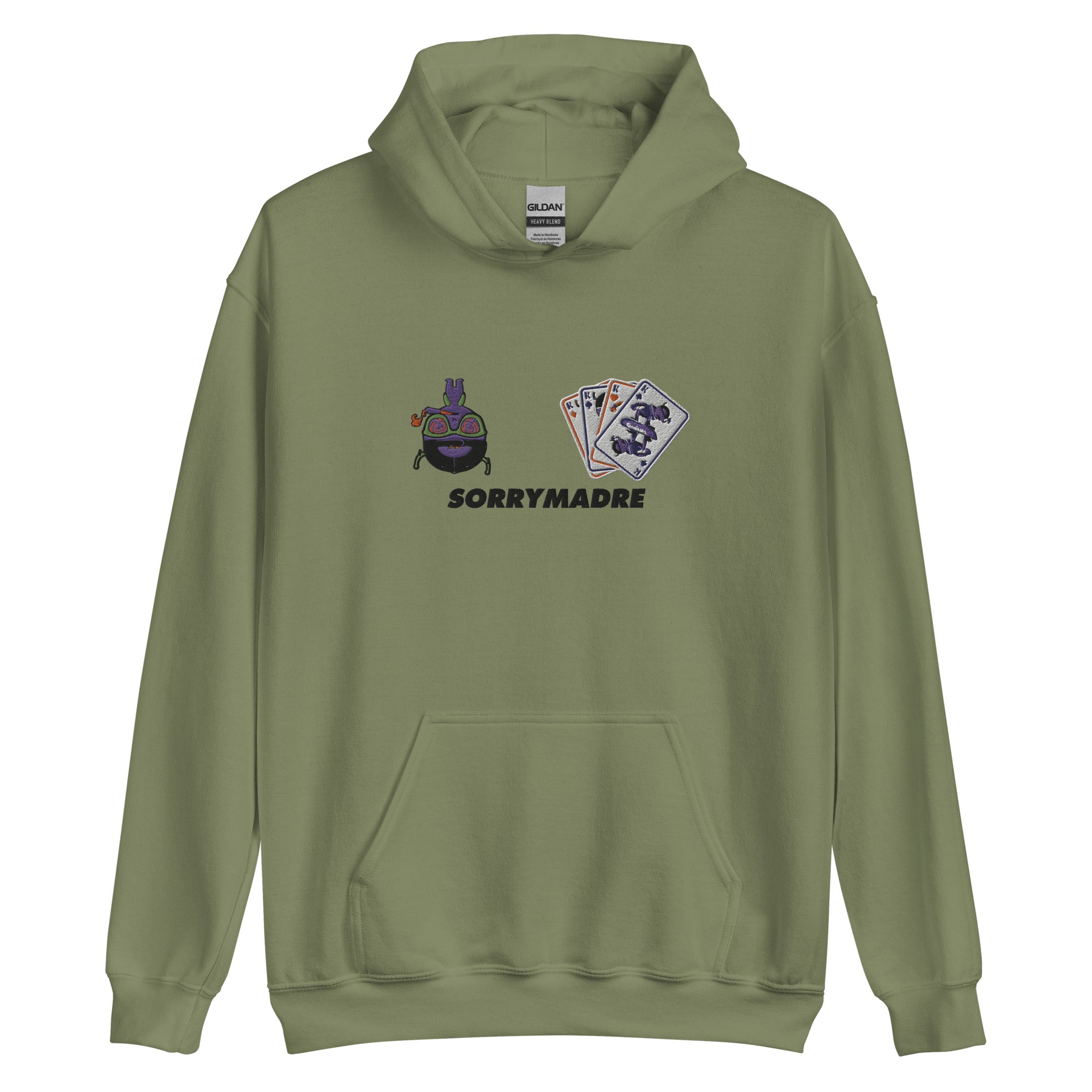SorryMadre | Cards on board | Premium Embroidered Hoodie