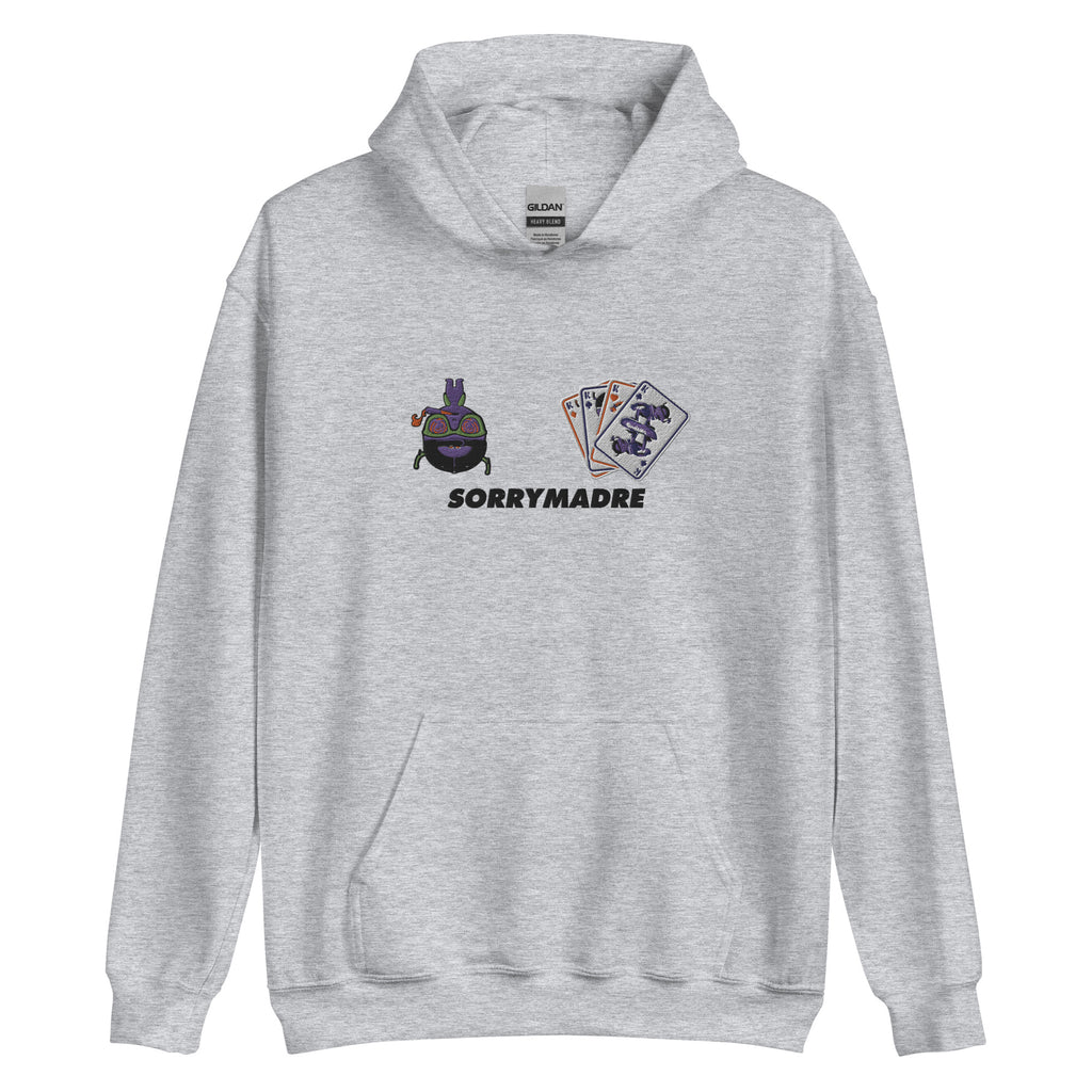 SorryMadre | Cards on board | Premium Embroidered Hoodie