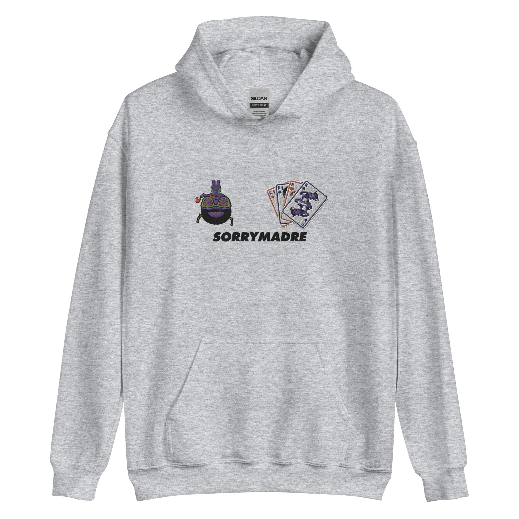 SorryMadre | Cards on board | Premium Embroidered Hoodie