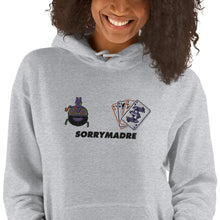 Load image into Gallery viewer, SorryMadre | Cards on board | Premium Embroidered Hoodie
